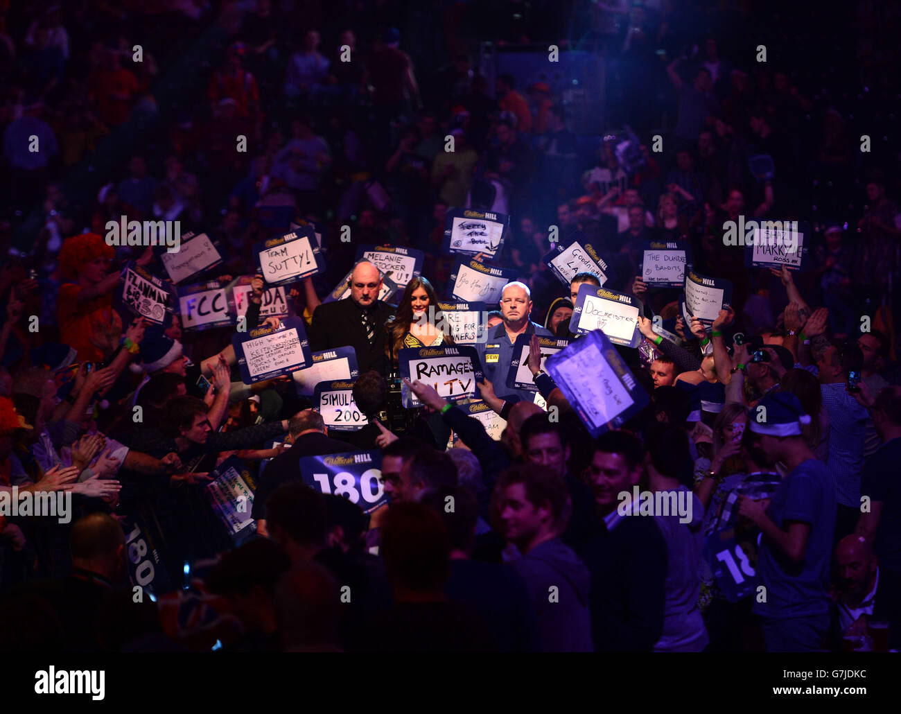 Robert Thornton während der William Hill World Darts Championship im Alexandra Palace, London. Stockfoto