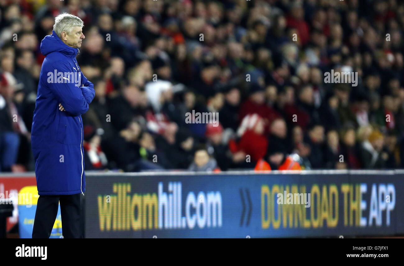 Fußball - Barclays Premier League - Southampton / Arsenal - St. Mary's Stadium. Arsenal-Manager Arsene Wenger Stockfoto