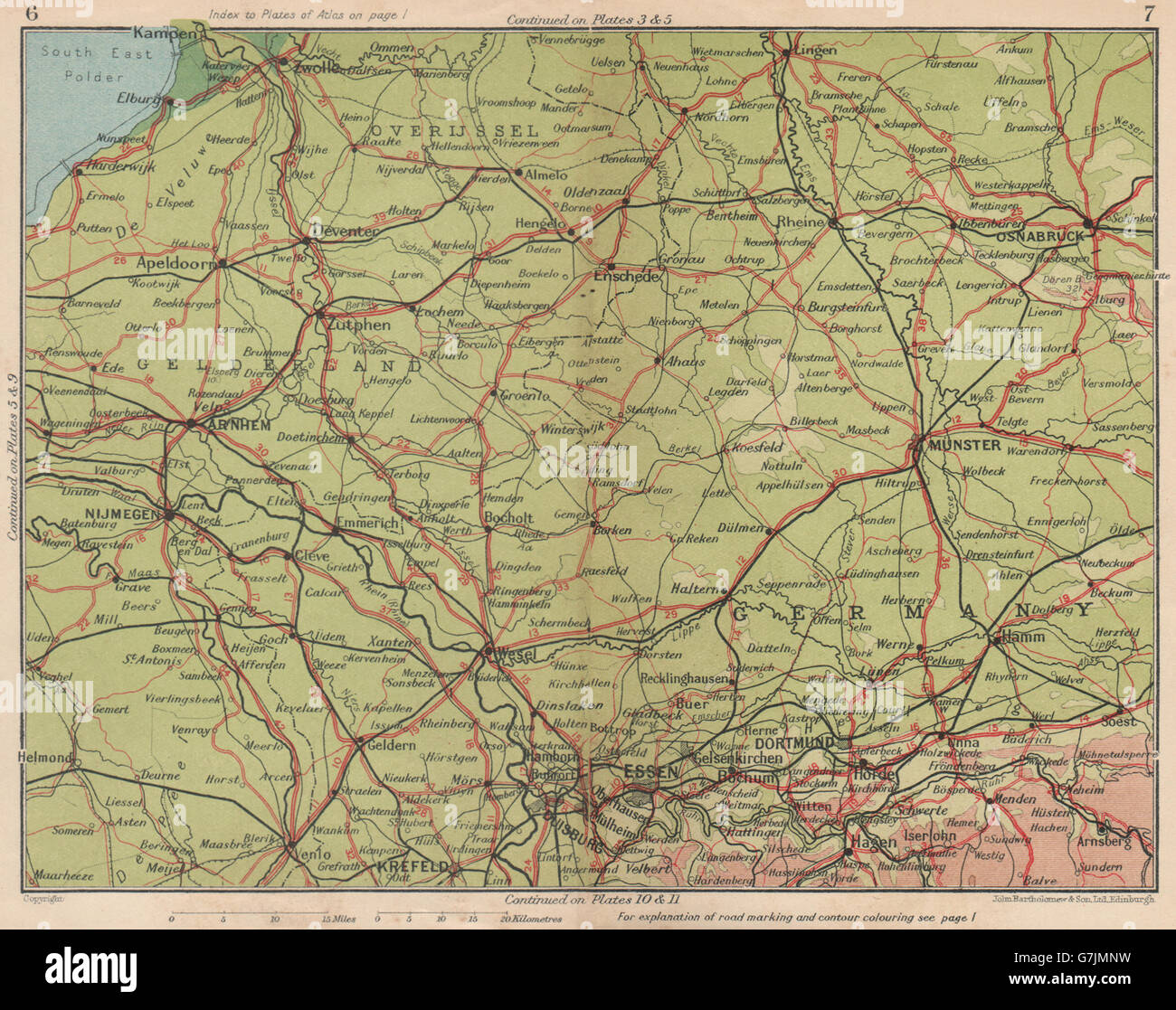 RHEINTAL. Vintage Karte Plan. Overijssel Gelderland Deutschland, 1933 Stockfoto, Bild: 107976229 ...