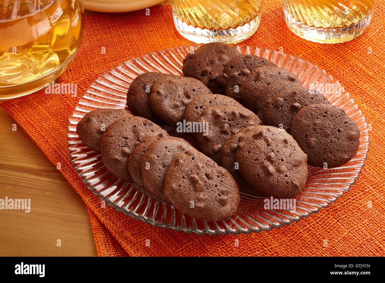 Schokoladenkuchen-cookies Stockfoto