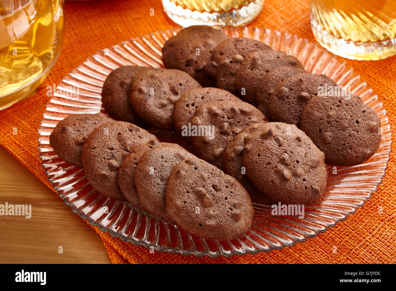 Schokoladenkuchen-cookies Stockfoto