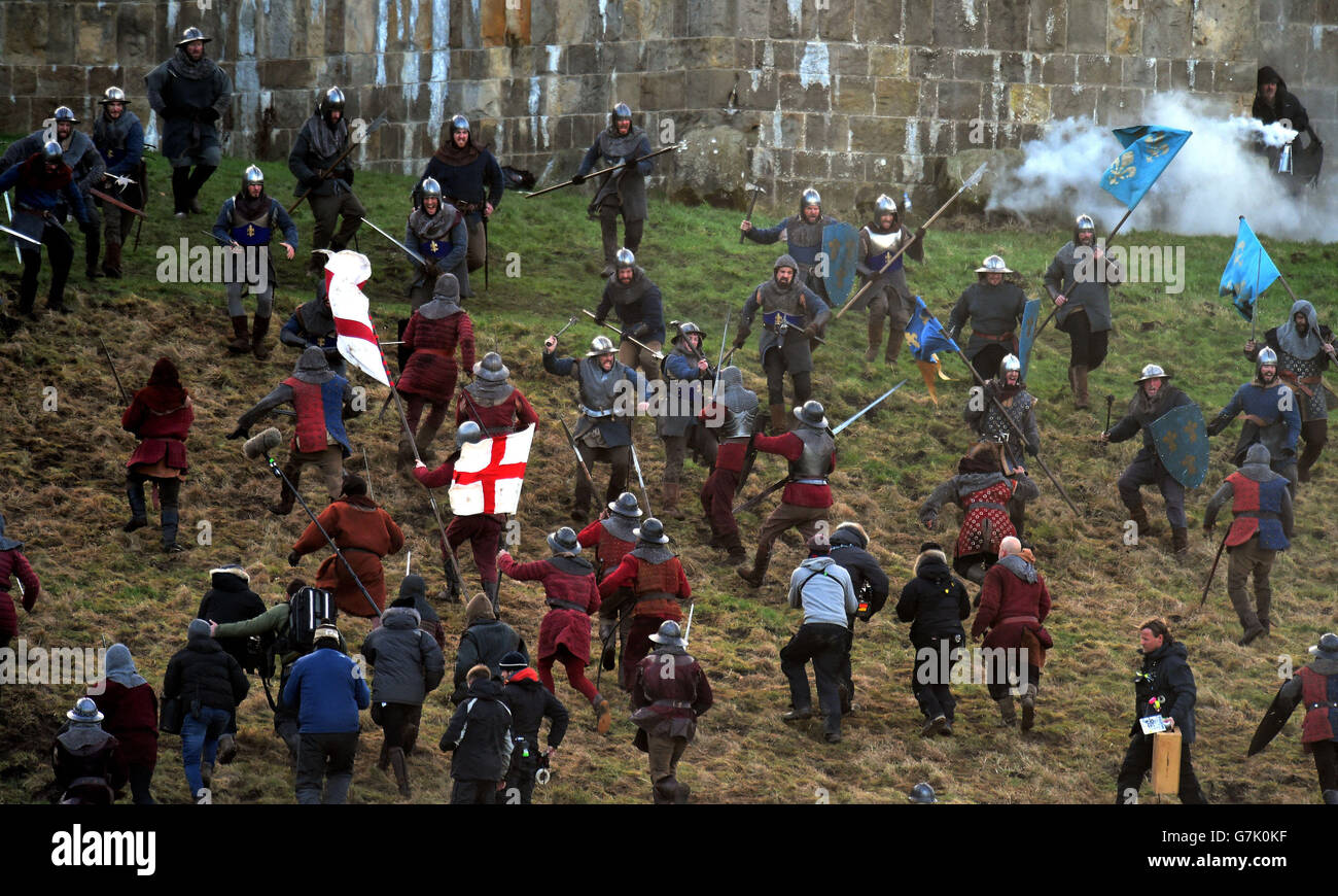 Die Hollow Crown: Die Kriege der Rosen Dreharbeiten Stockfoto