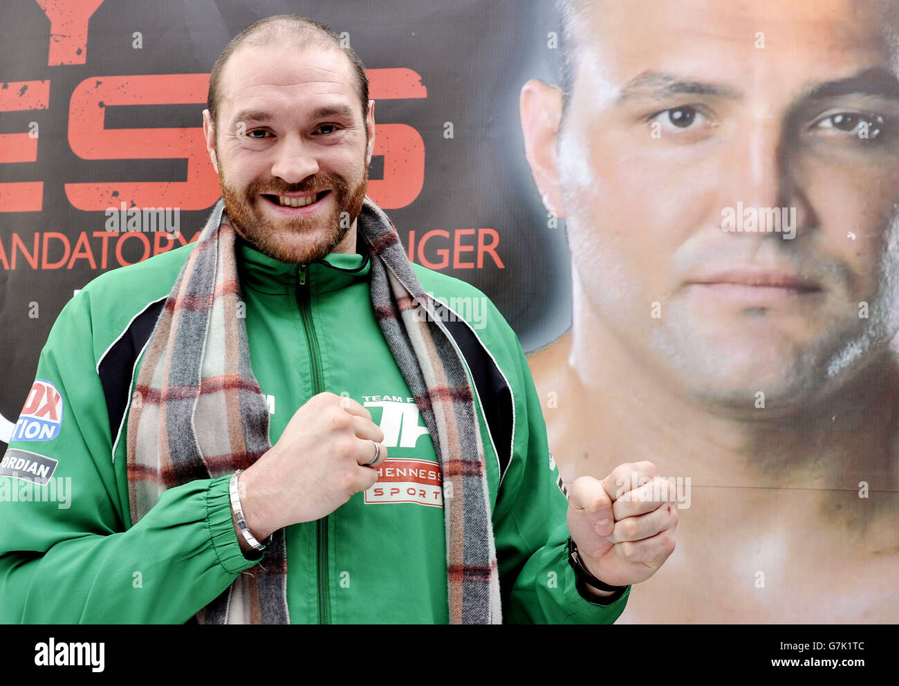 Nach einer Pressekonferenz im Fredericks Restaurant, London, wurde der europäische und internationale Schwergewichtsmeister Tyson Fury von WBO International ausgezeichnet. Stockfoto