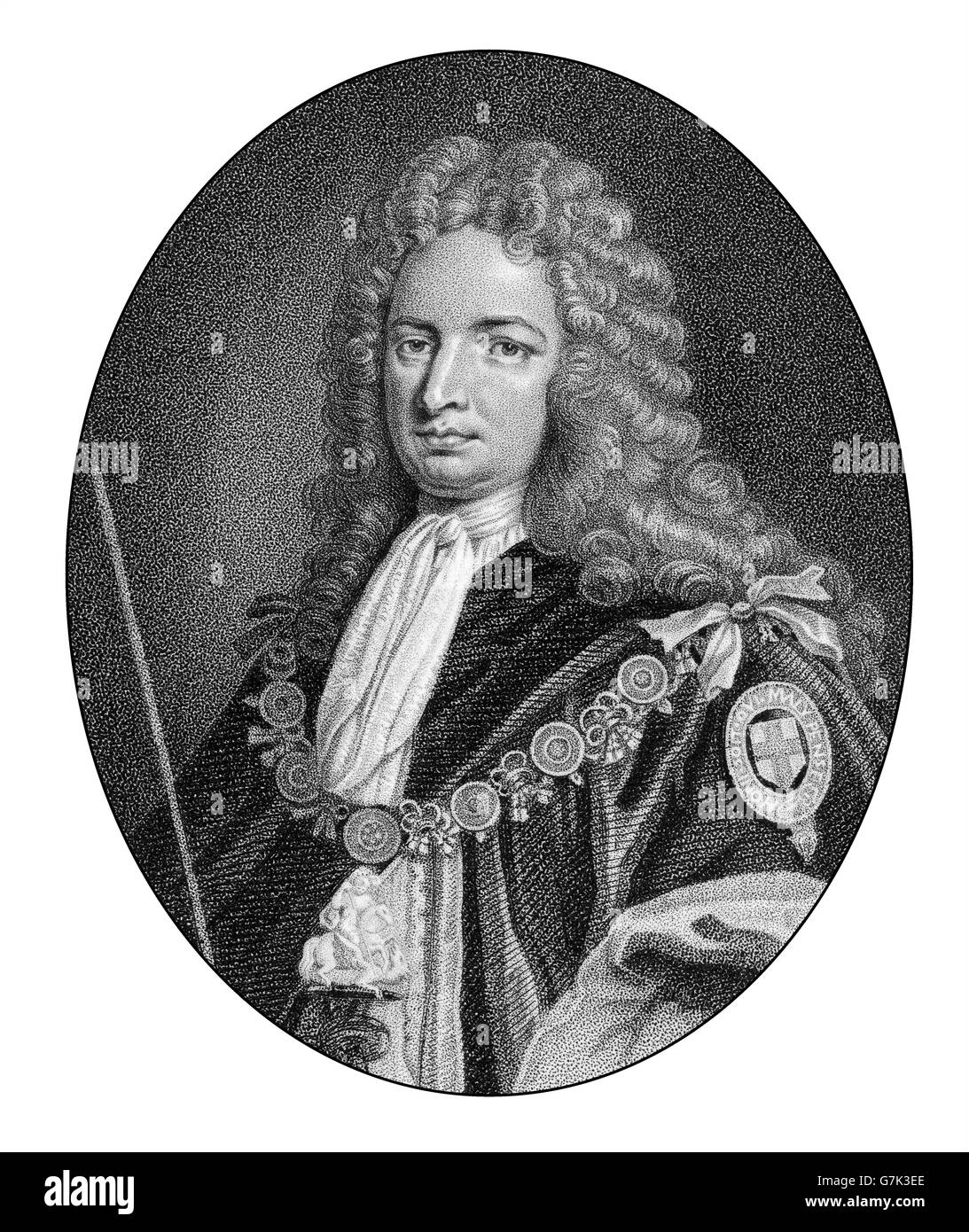Robert Harley, 1. Earl of Oxford und Earl Mortimer, 1661-1724, ein britischer Politiker und Staatsmann Stockfoto