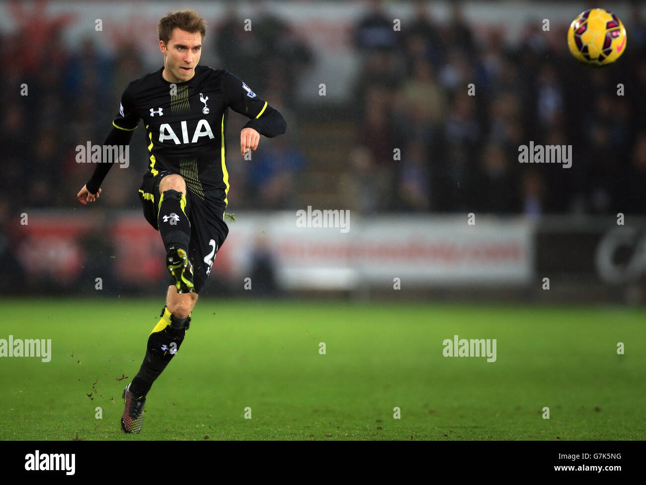 Fußball - Barclays Premier League - Swansea City / Tottenham Hotspur - Liberty Stadium. Christian Eriksen von Tottenham Hotspur während des Spiels der Barclays Premier League im Liberty Stadium, Swansea. Stockfoto