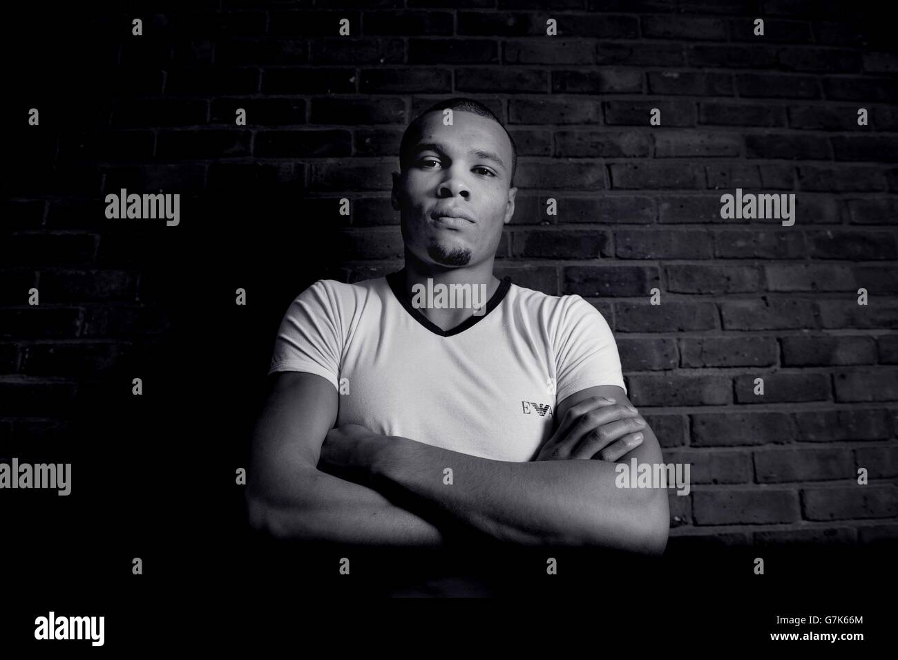 Chris Eubank Jnr posiert während der Pressekonferenz im Fredericks Restaurant, London. Stockfoto