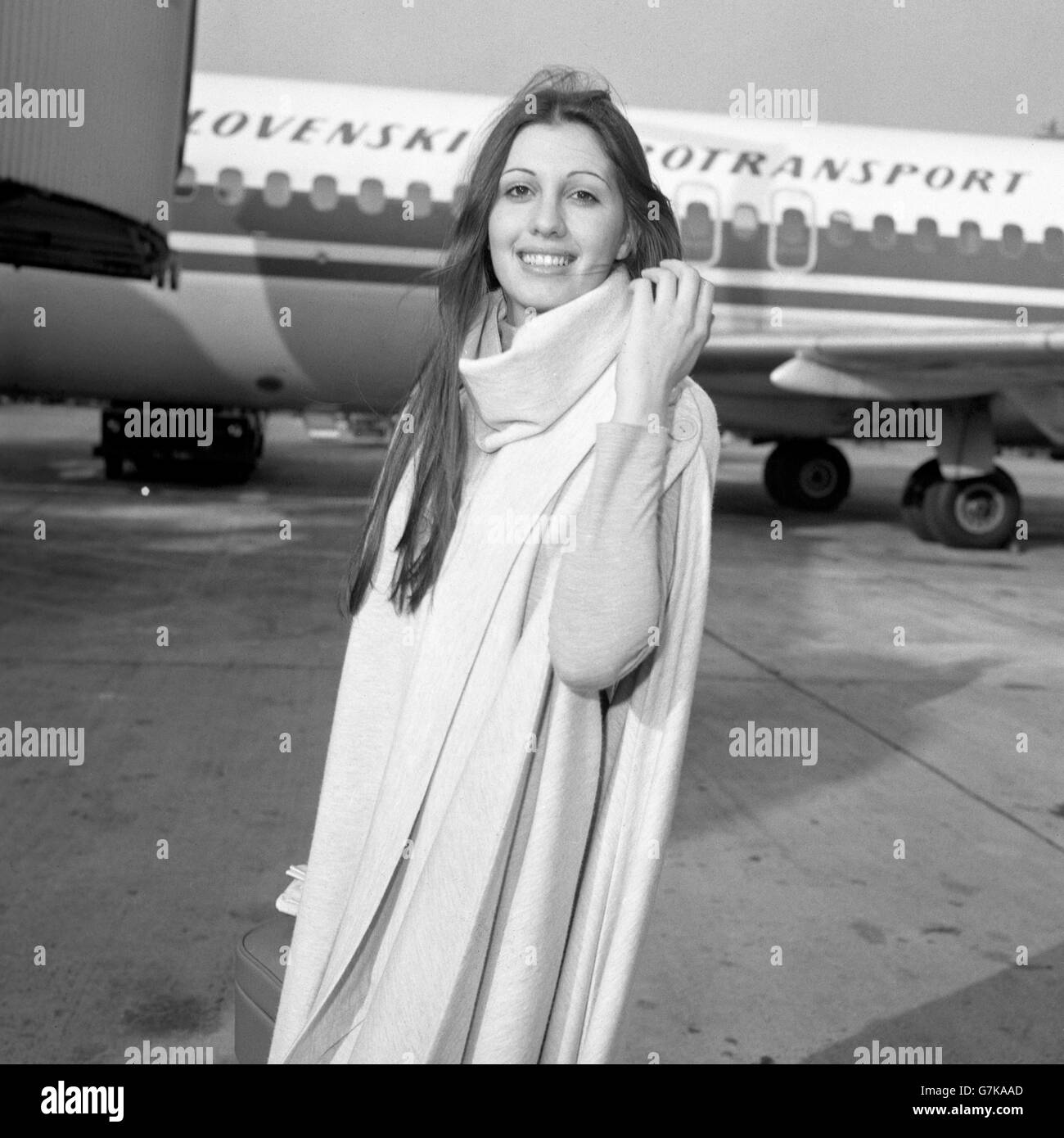 Miss Jugoslawien Lidija Velkovska, 19, kommt von Belgrad aus am