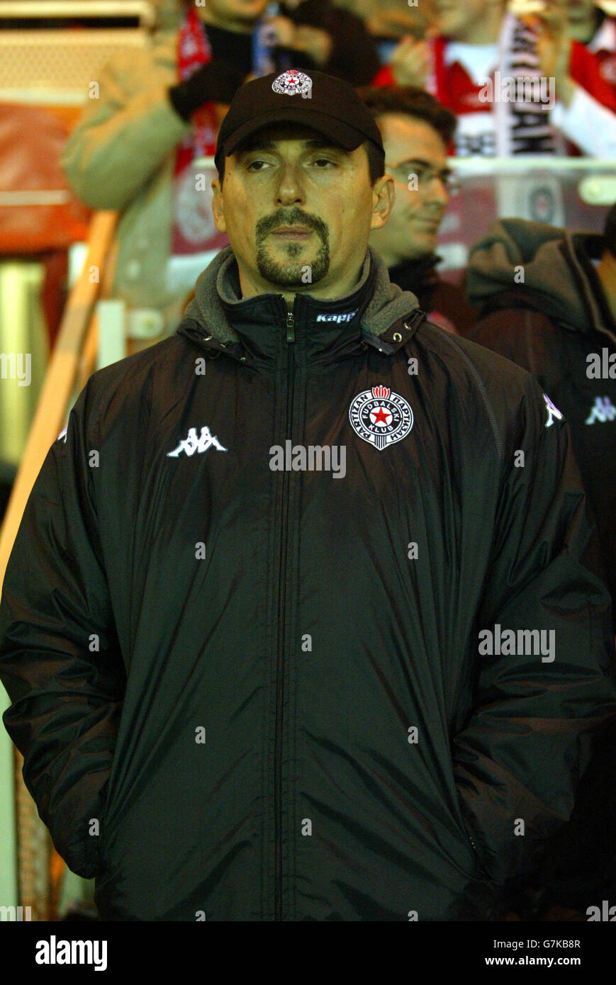 Fußball - UEFA Cup - Gruppe E - Middlesbrough / Partizan Belgrad. Der Trainer von Partizan Belgrade, Vladimir Vermezovic Stockfoto