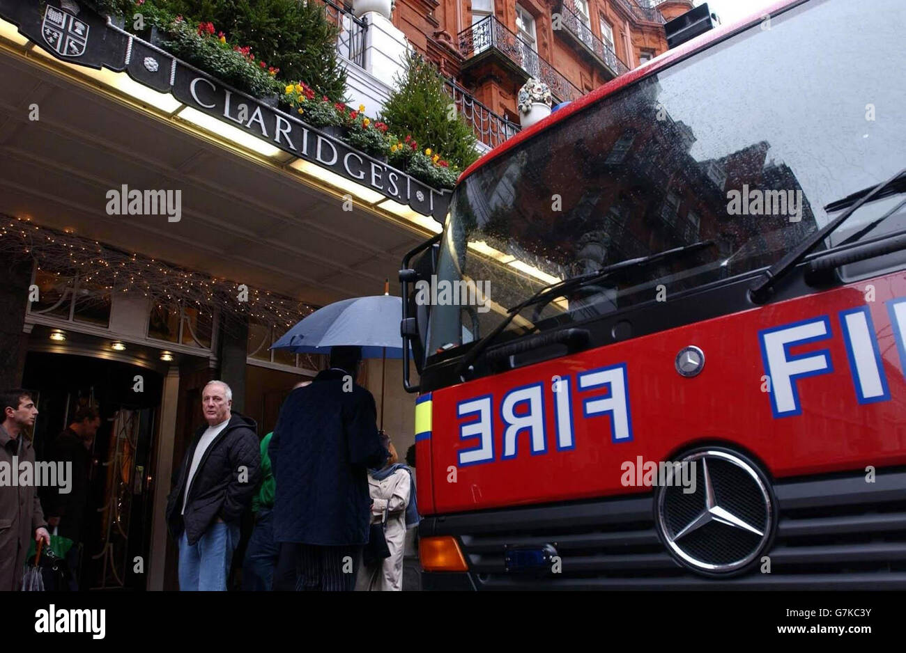 Claridges Feuer Stockfoto