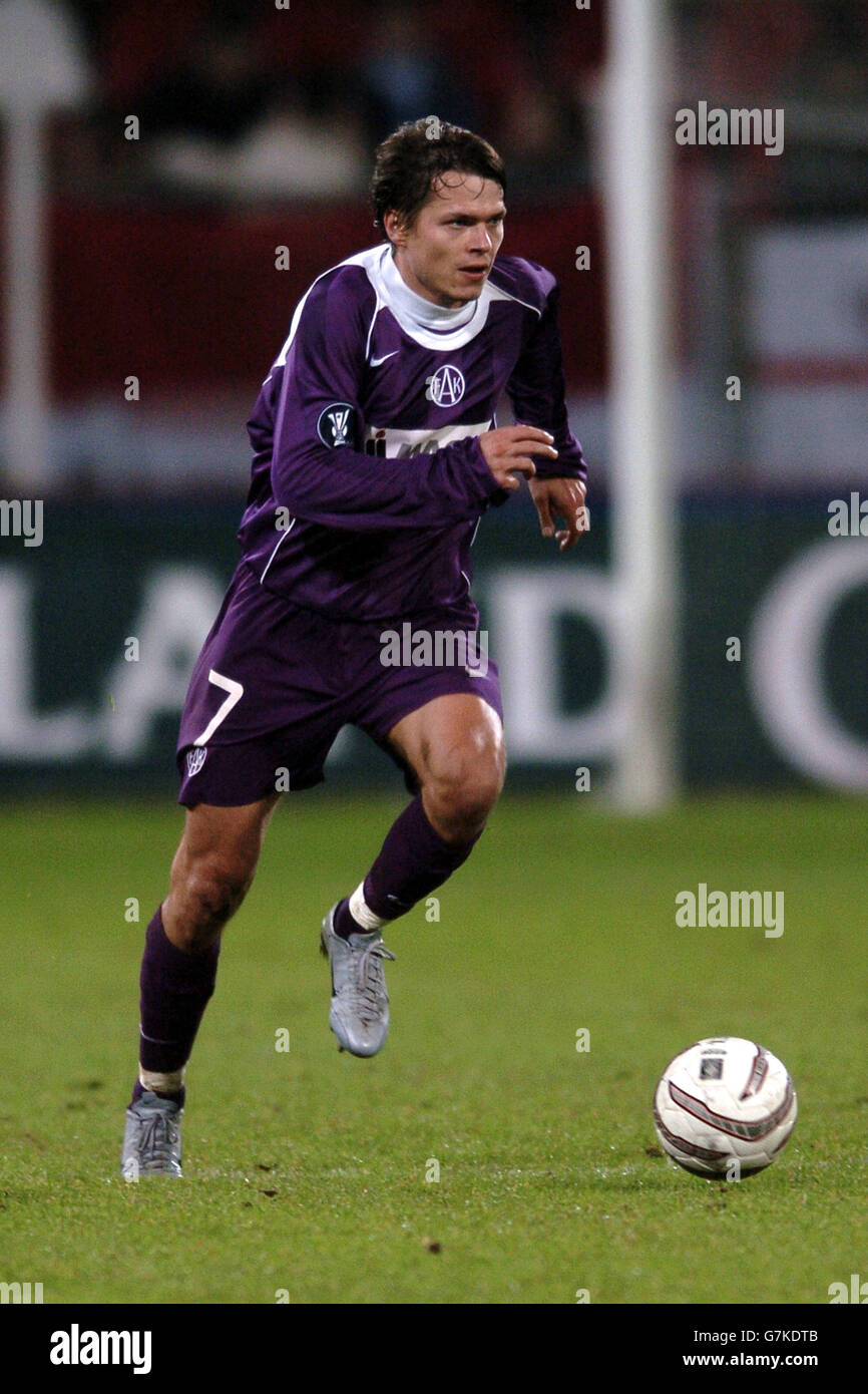 Fußball - UEFA Cup - Gruppe C - FC Utrecht / FK Austria Wien. Libor Sionko, FK Austria Wien Stockfoto