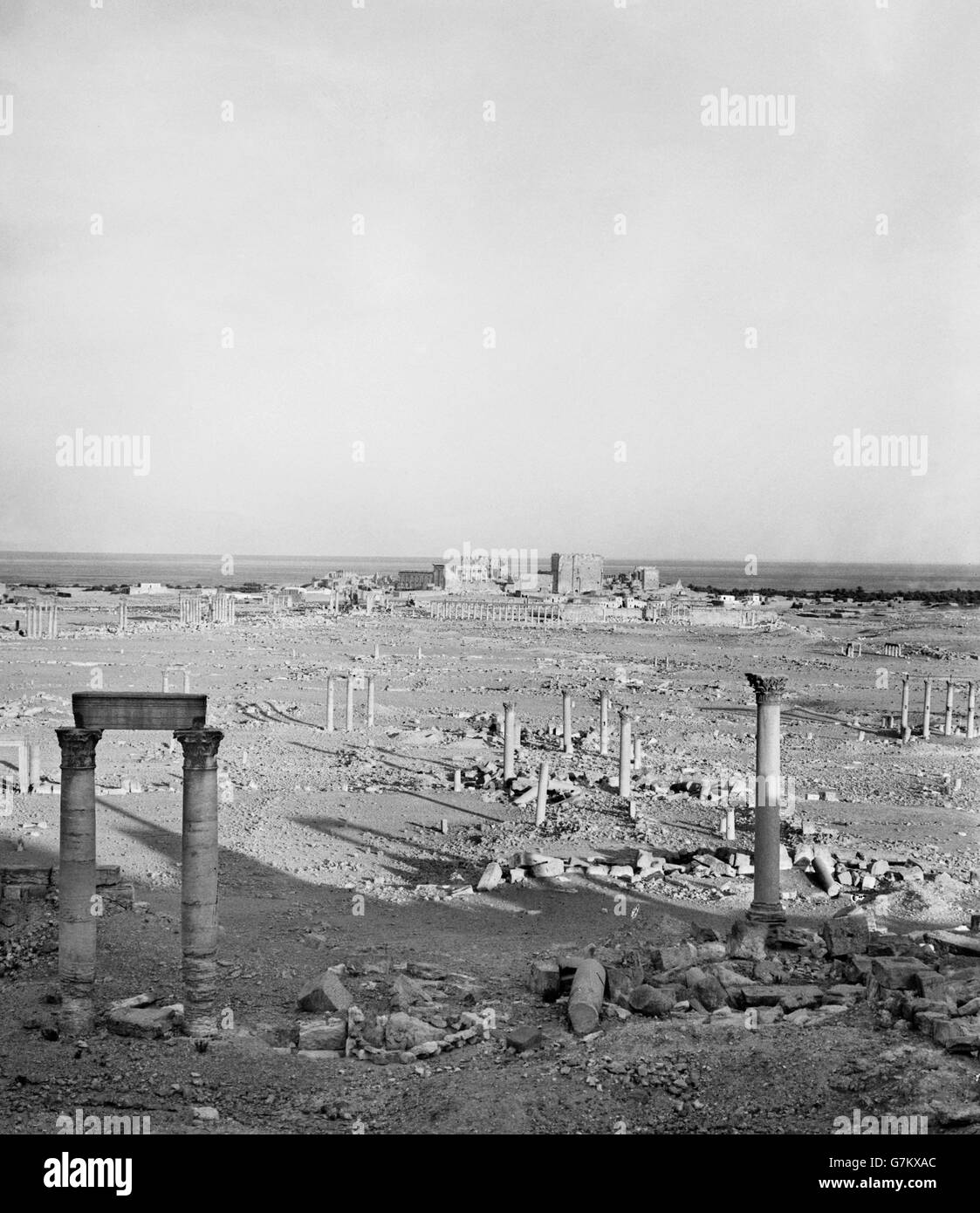 Palymyra, Syrien, Castle Hill c.1920-1933. Stockfoto