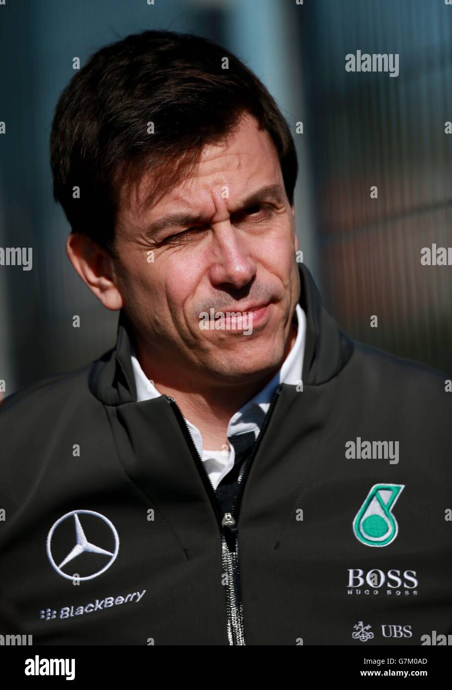 Formel 1 - 2015 Tests - Tag 1 - Circuito de Jerez. Mercedes-Geschäftsführer Toto Wolff während der Vorsaison-Tests auf dem Circuito de Jerez in Jerez, Spanien. Stockfoto