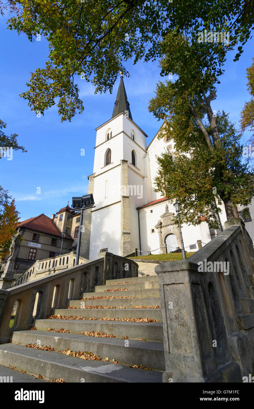 Pfarrkirche des Heiligen Kreuzerhöhung, Litomyšl (Leitomischl), Tschechische Republik, Pardubicky, Pardubitzer Region, Region Pardubice, Stockfoto