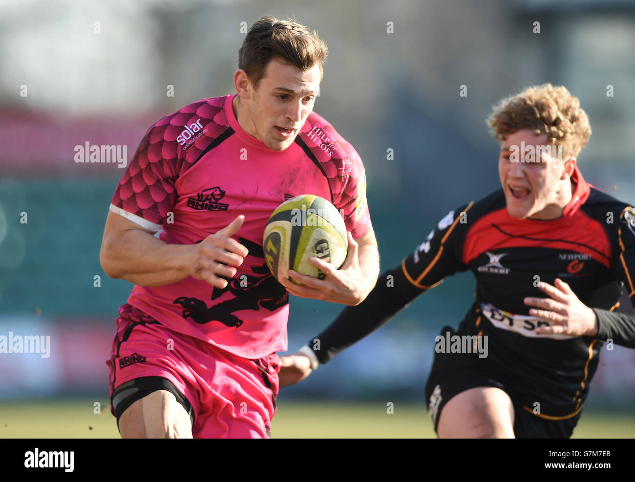 Rugby-Union - LV = Cup - vier Pool - Newport Gwent Drachen V London Welsh - Rodney Parade Stockfoto