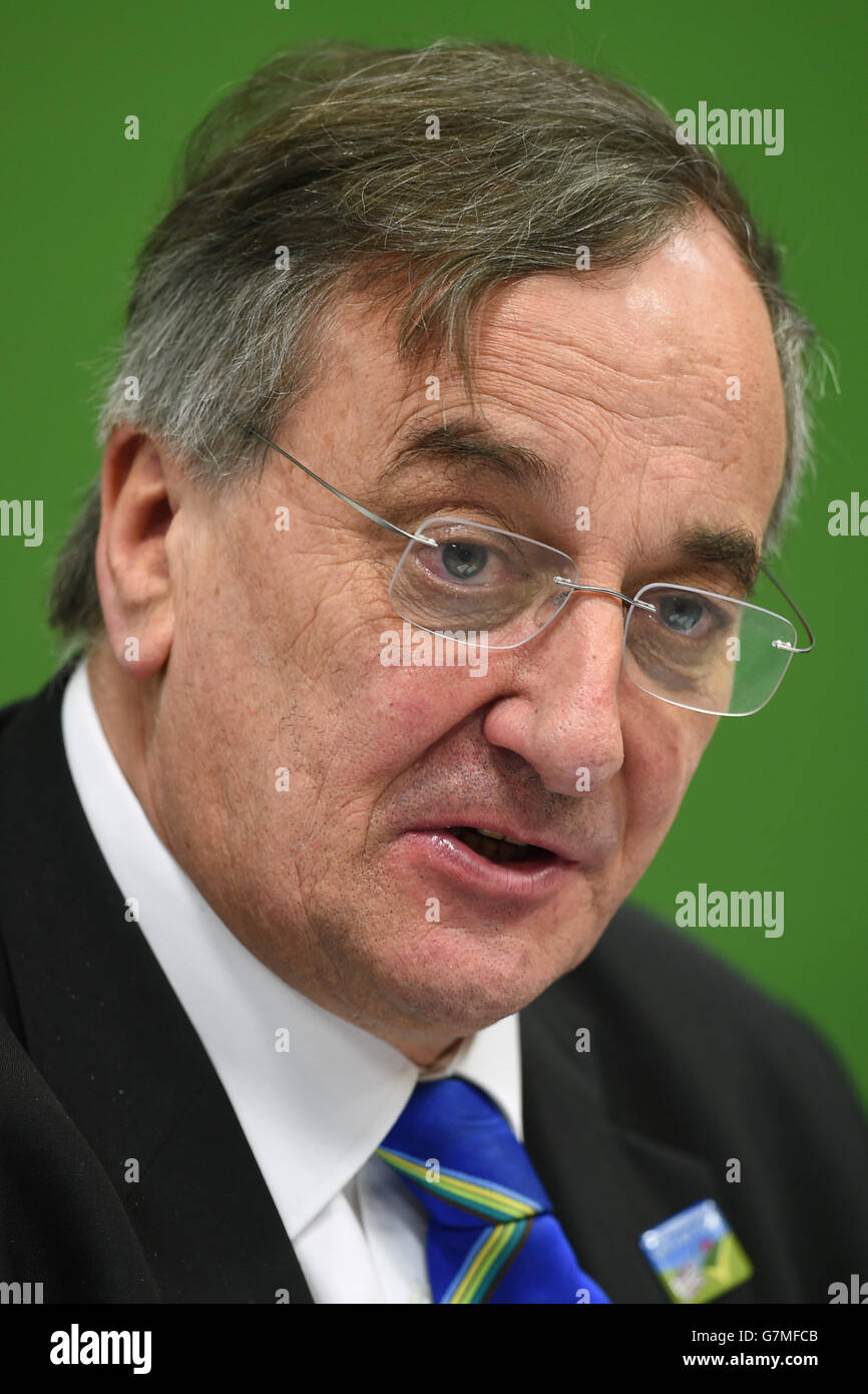 National Farmers' Union Präsident Meurig Raymond während der NFU-Konferenz 2015 im ICC, Birmingham. Stockfoto