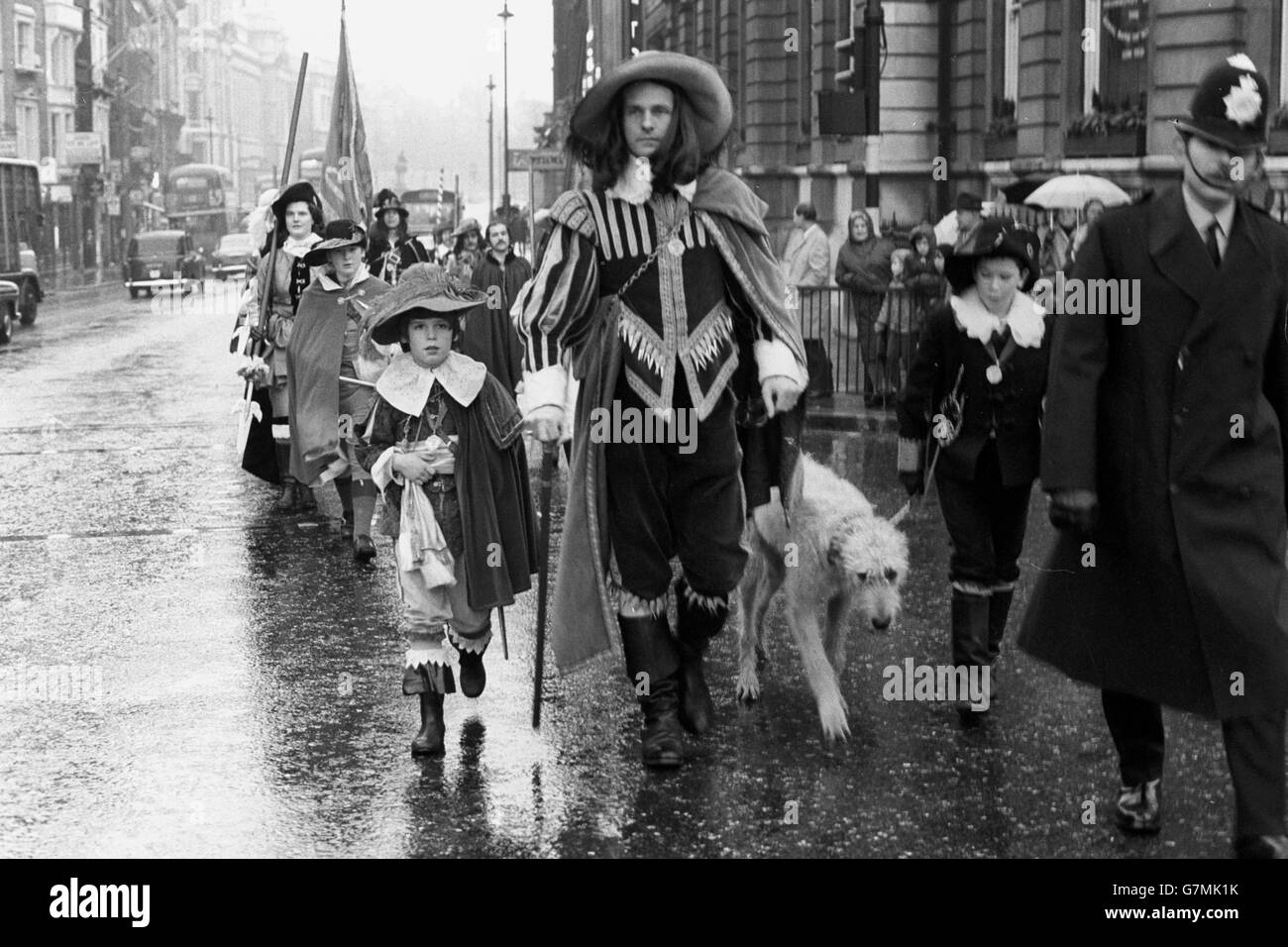 Bräuche und Traditionen - Ehren Charles I-Tod - Sealed Knot Gesellschaft - London Stockfoto