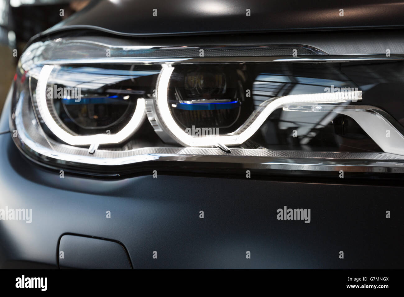 Autoscheinwerfer. Stockfoto