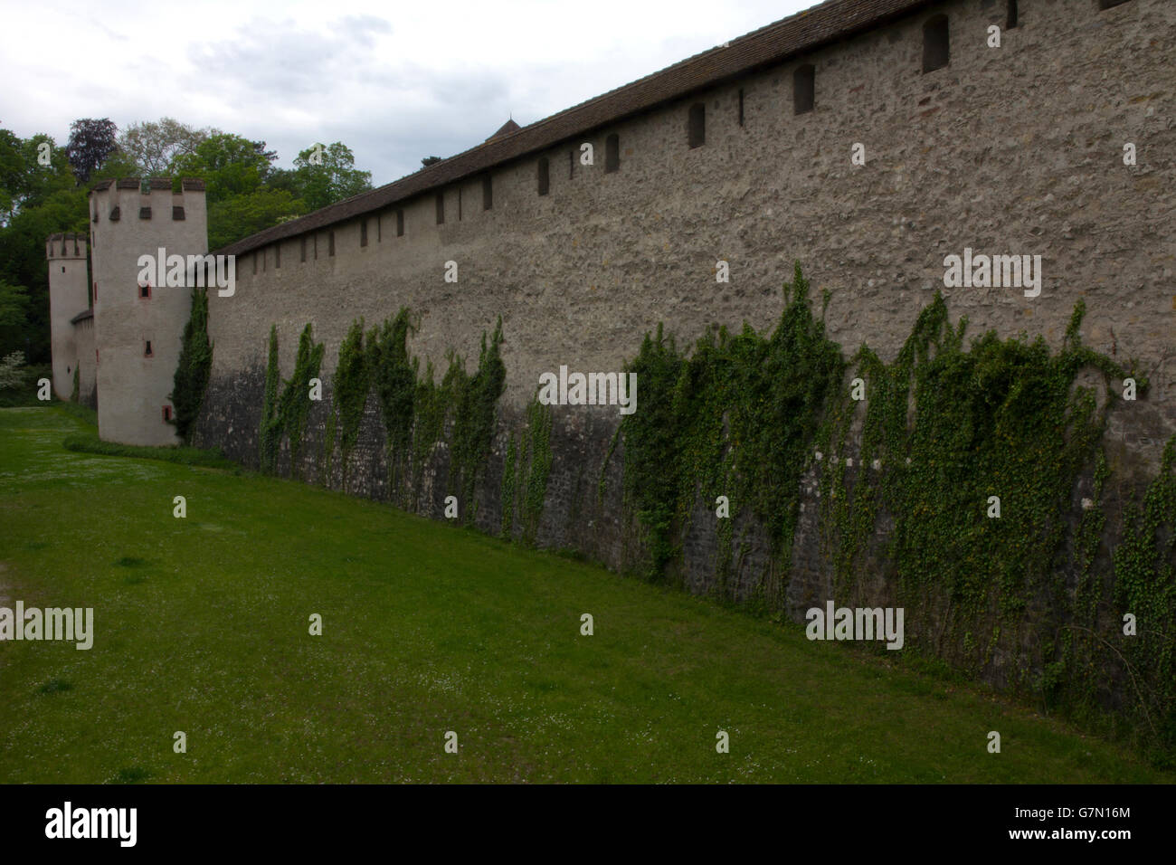 Der einzige verbleibende Teil der alten Stadtmauer, die einst Basel umgeben St. Alban-Tor-Viertel der Stadt entnehmen. Stockfoto