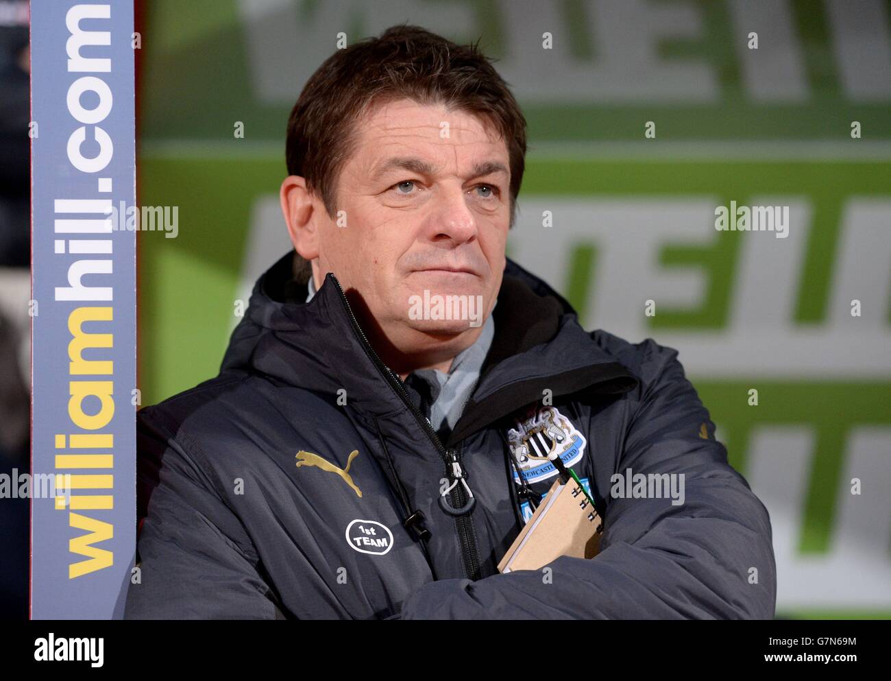 Fußball - Barclays Premier League - Crystal Palace / Newcastle United - Selhurst Park. Newcastle United-Manager John Carver beim Spiel der Barclays Premier League im Selhurst Park, London. Stockfoto