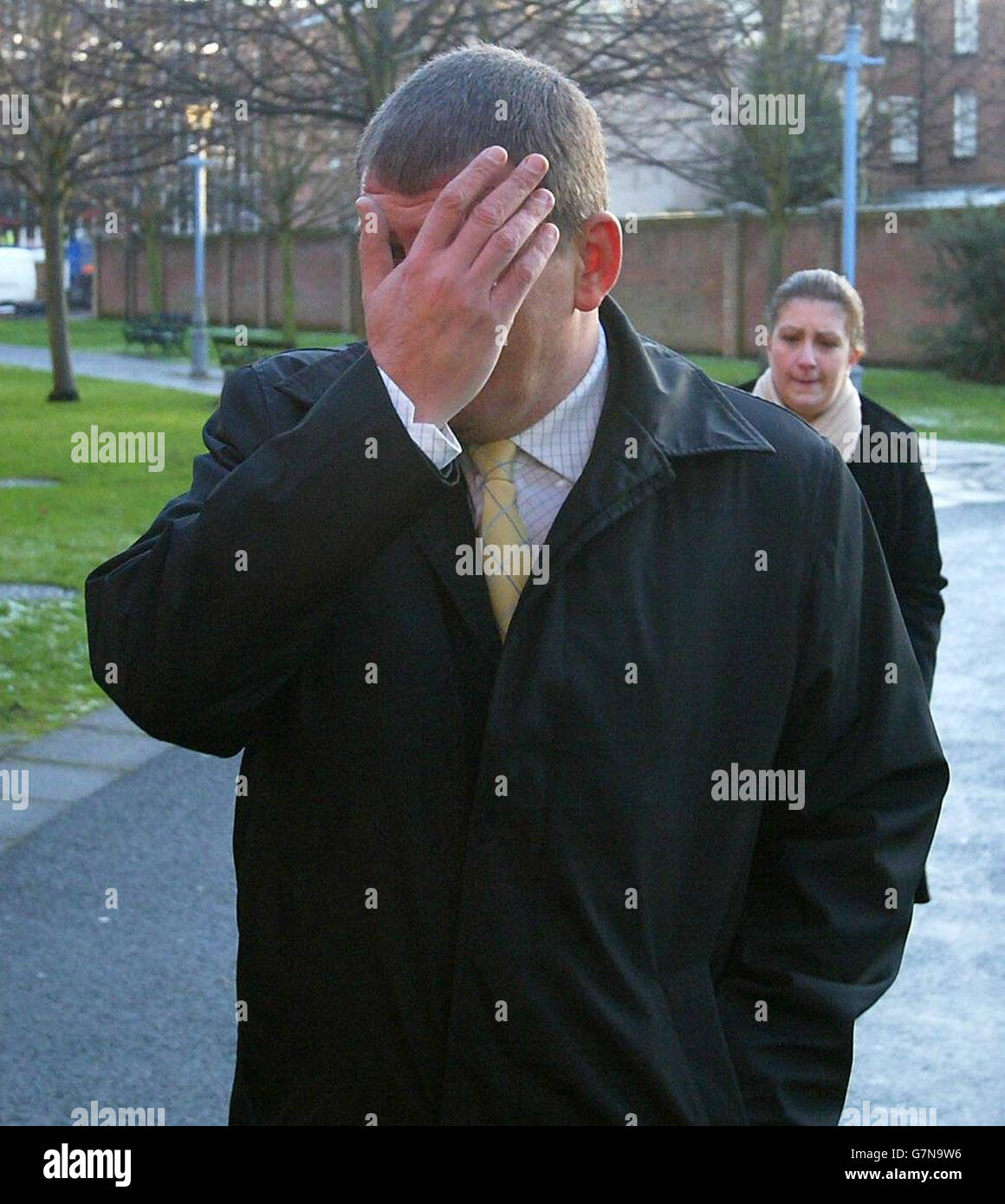 Steven Meesham - Warrington Crown Court. Steven Meesham kommt vor Gericht. Stockfoto