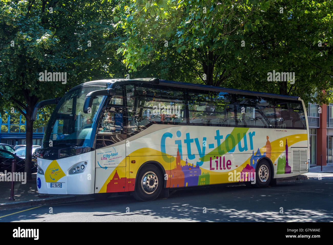 LILLE, FRANKREICH - 08. JUNI 2014: City Tour Bus Stockfoto