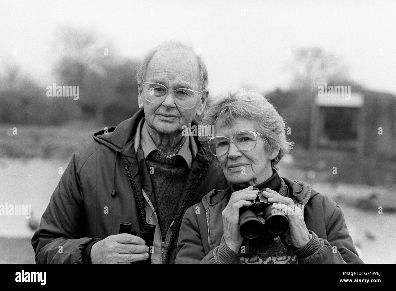 News - Sir Peter und Lady Scott - Slimbridge, Gloucestershire Stockfoto