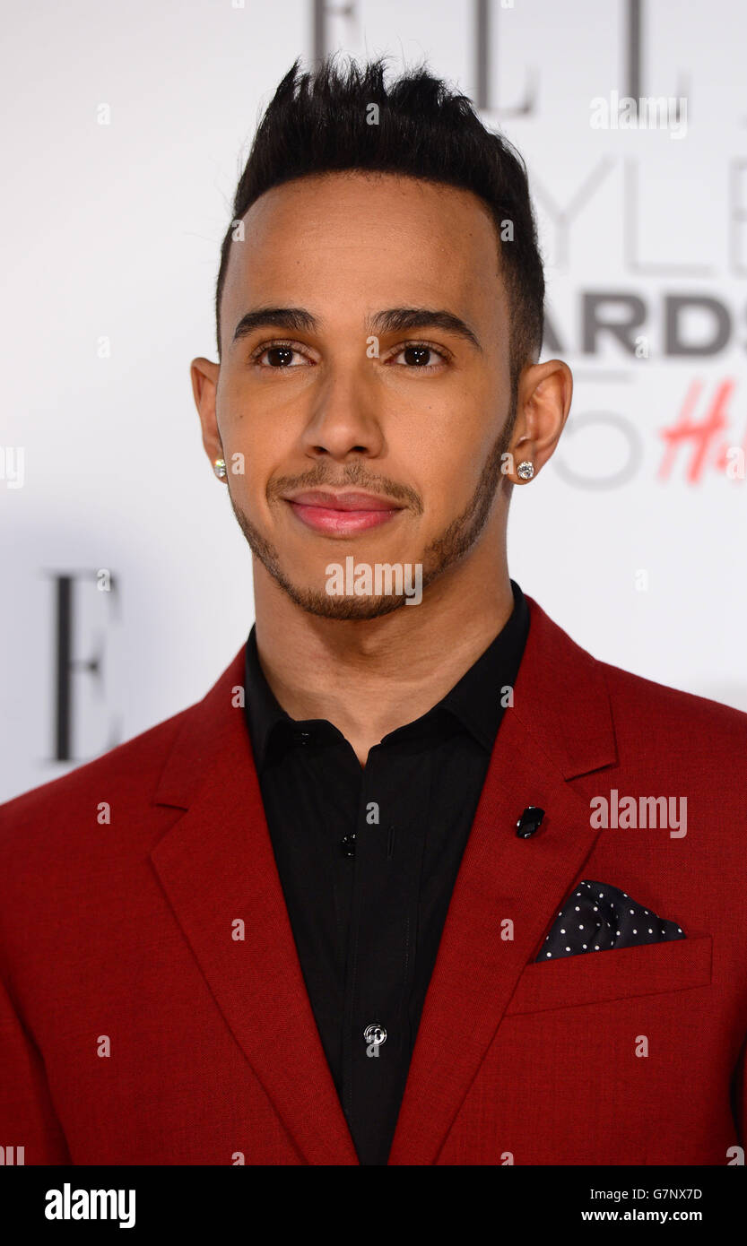 Lewis Hamilton bei der Ankunft bei den Elle Style Awards 2015 im Sky Garden, 20 Fenchurch Street, London. Stockfoto