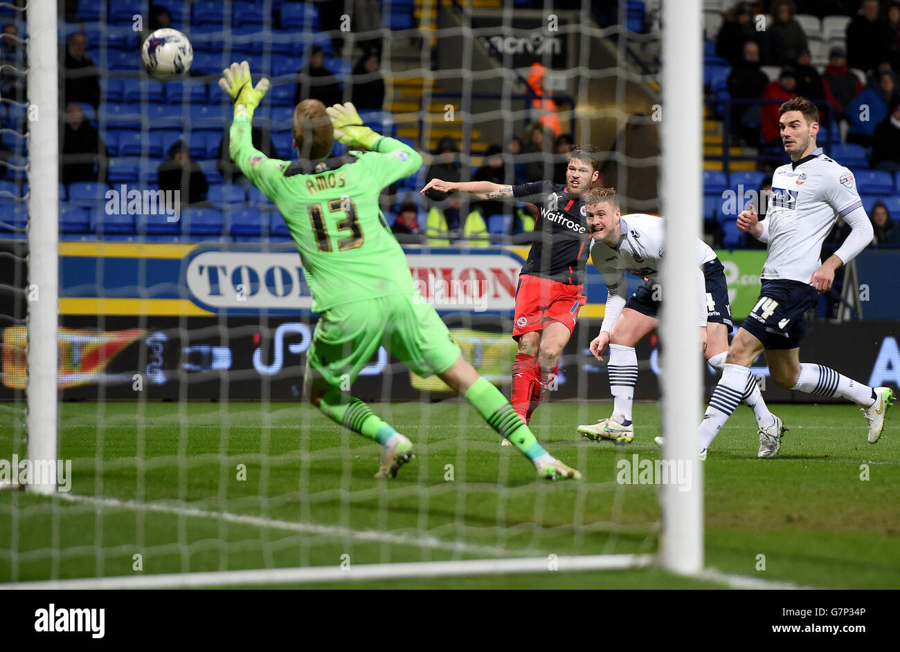 Fußball - Himmel Bet Meisterschaft - Bolton Wanderers V Reading - Macron Stadion Stockfoto