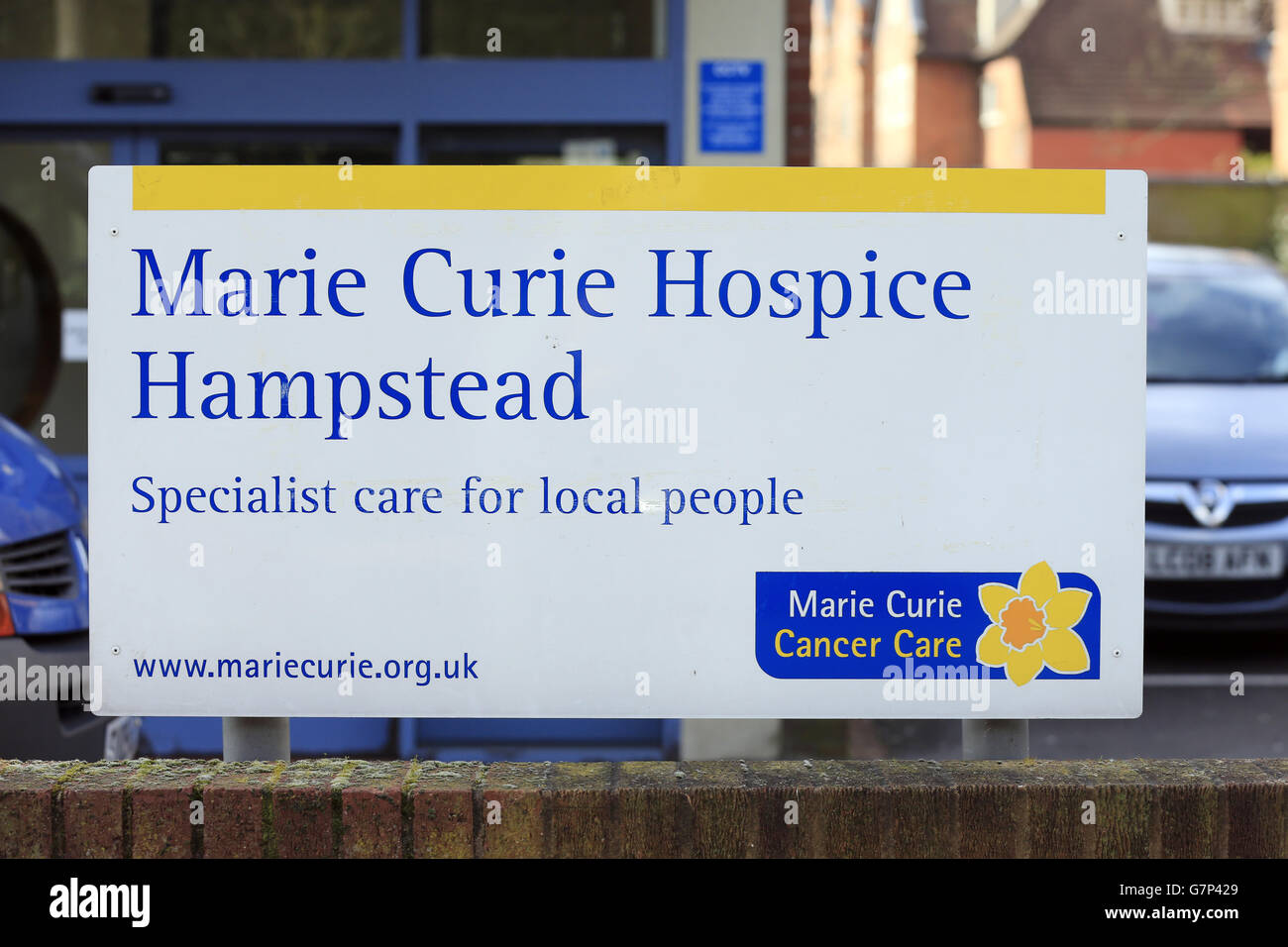 Eine allgemeine Ansicht des Marie Curie Hospizes in Hampstead, London, das von Helene Langevin-Joliot, Enkelin von Marie Curie, im Rahmen einer Reise nach London besucht wurde, um über Frauen in Physik am Institut für Physik zu sprechen. Stockfoto