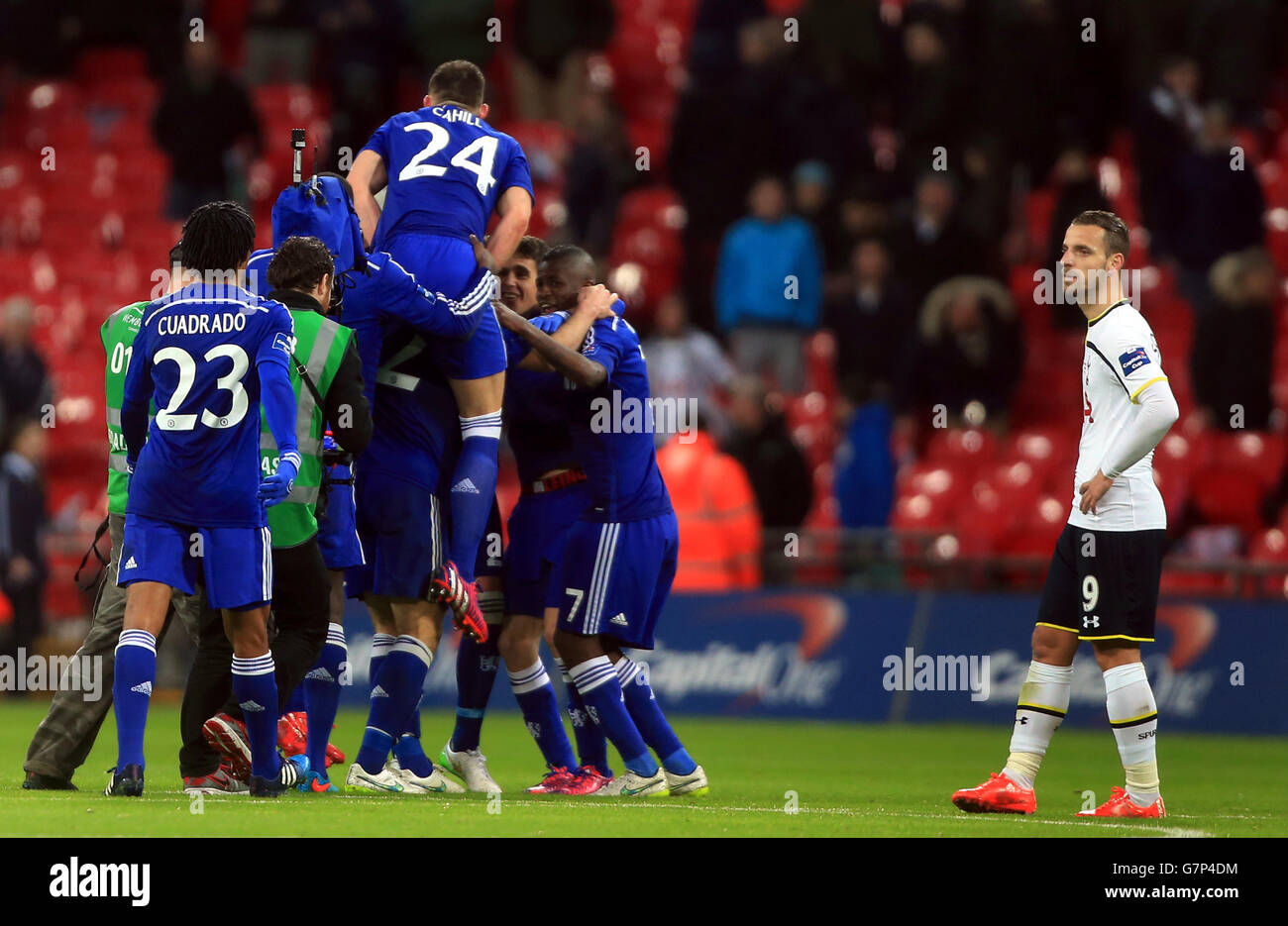 Fußball - Capital One Cup - Finale - Chelsea V Tottenham Hotspur - Wembley-Stadion Stockfoto