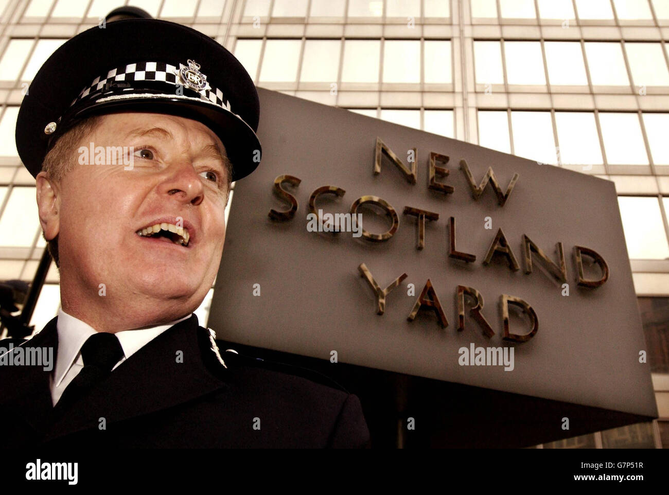 Sir Ian Blair - neuen Kommissar der Metropolitan Police - New Scotland Yard Stockfoto