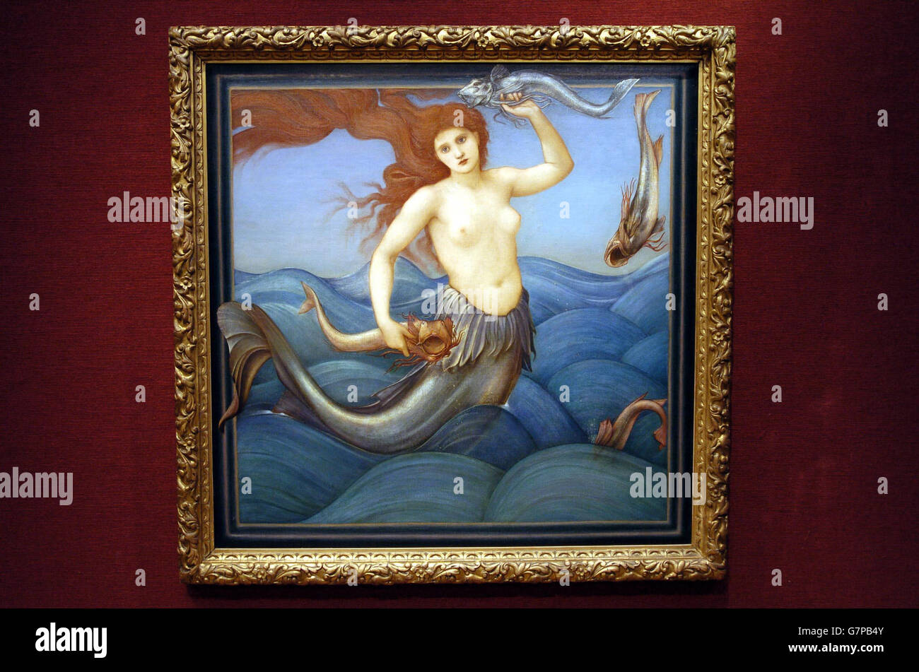 "A Sea Nymph", von Sir Edward Coley Burne-Jones (1880), wird vor dem Verkauf wichtiger britischer Kunst im Auktionsraum von Christie installiert Stockfoto