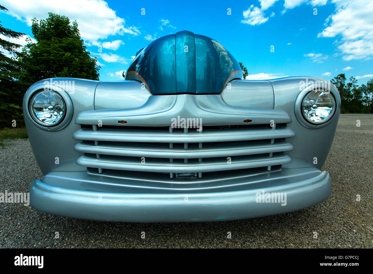 1947-Custom Ford 2-türige Coupé Stockfoto
