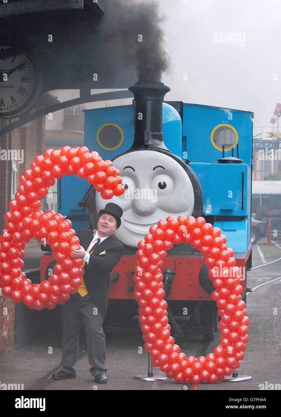 Das Nationale Eisenbahnmuseum bereitet sich auf einen Monat der Feierlichkeiten zum 60. Geburtstag von Thomas, dem Panzermotor, vor. Stockfoto