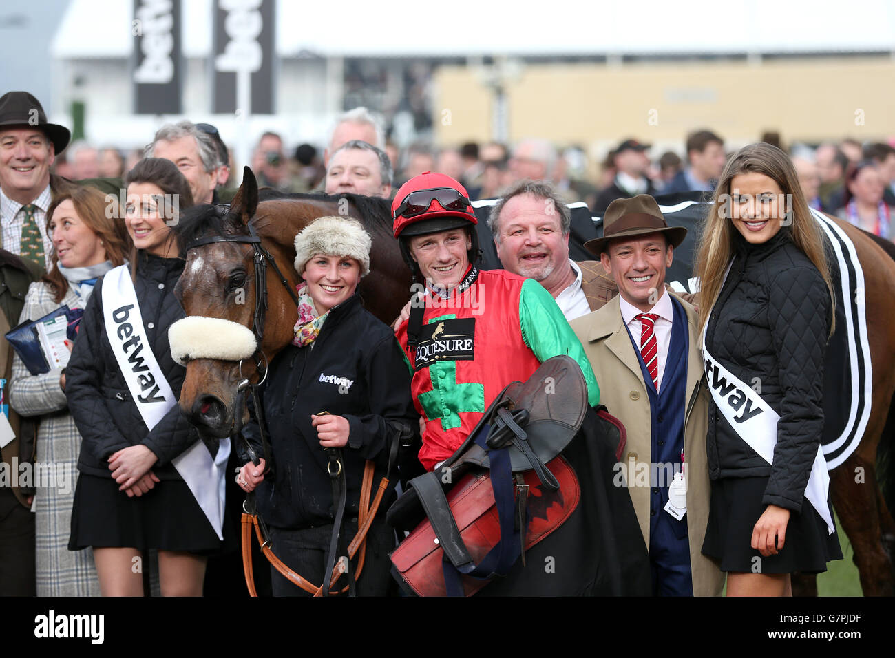 Horse Racing - 2015 Cheltenham Festival - Ladies Day - Cheltenham Racecourse Stockfoto