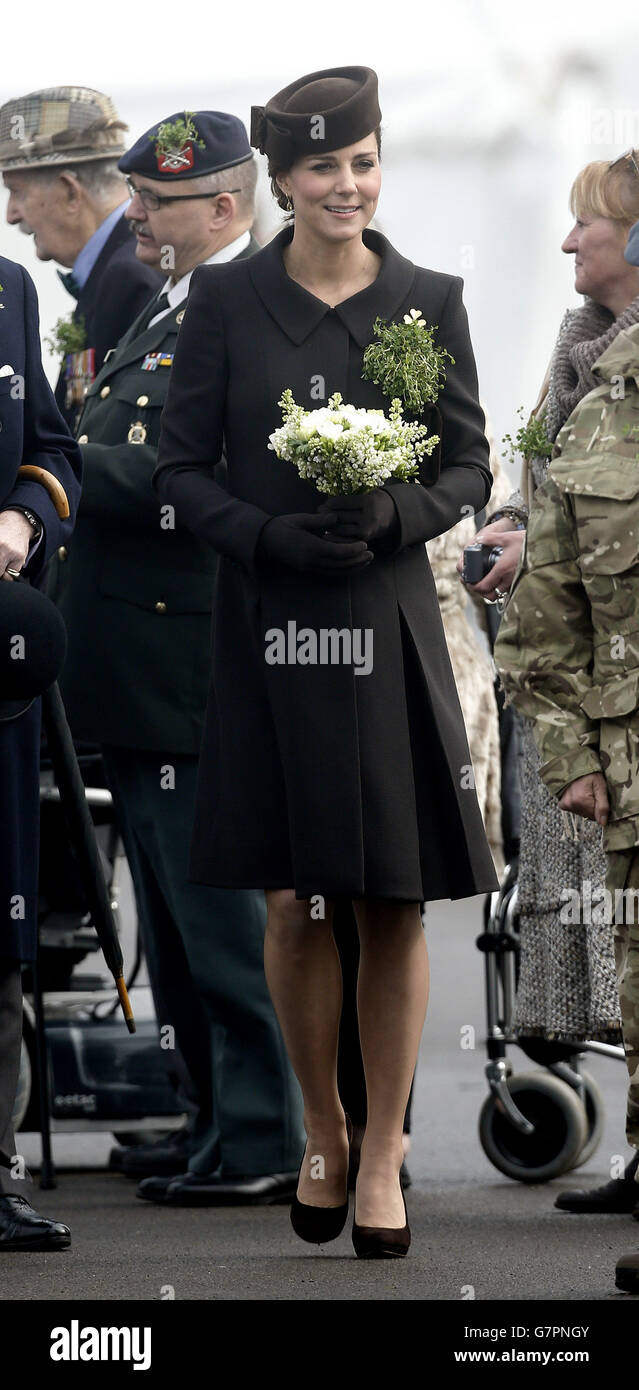 Herzogin von Cambridge besuchen Mons Barracks - Hampshire Stockfoto