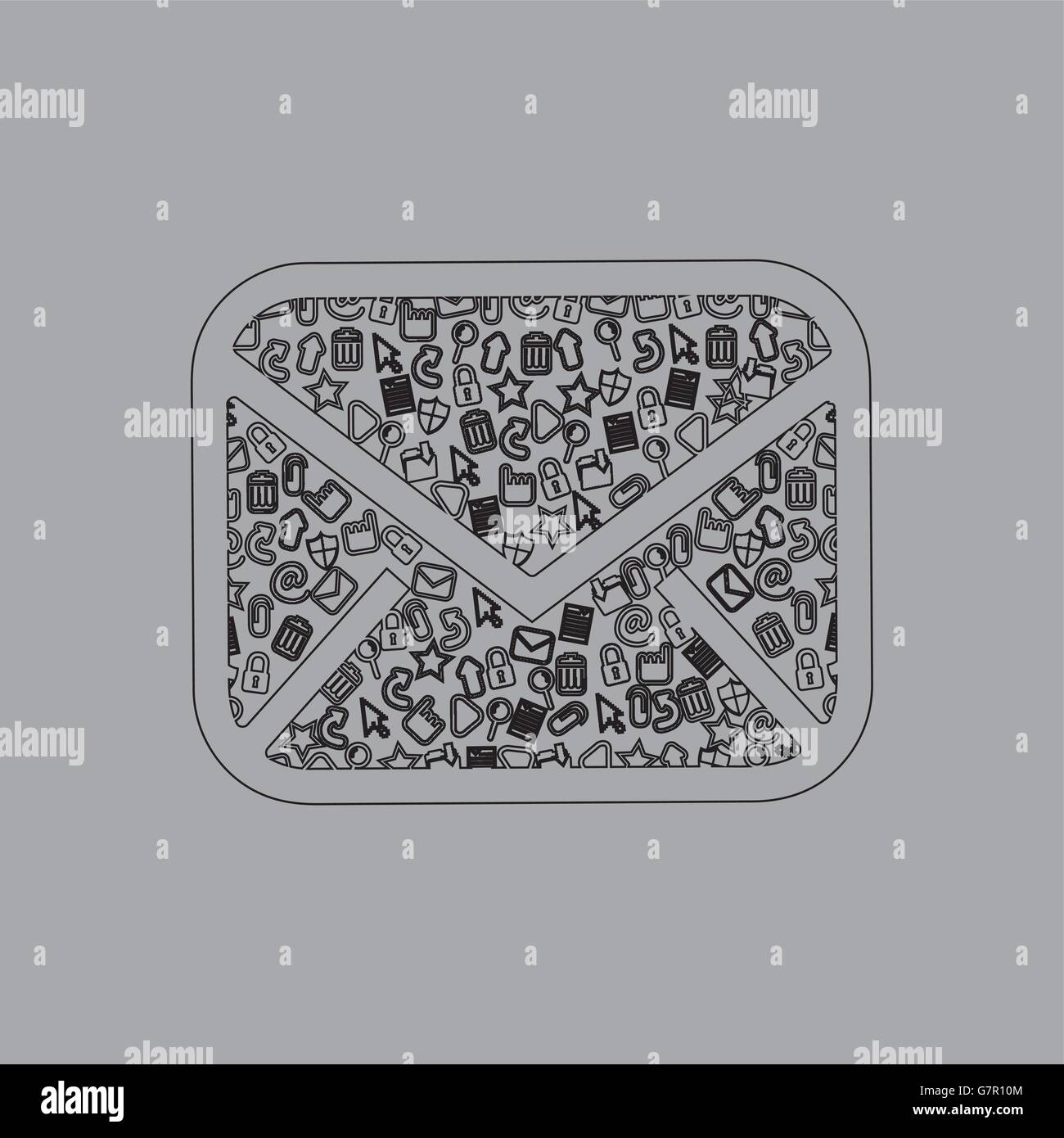 e-Mail-Einstellungen design Stock Vektor