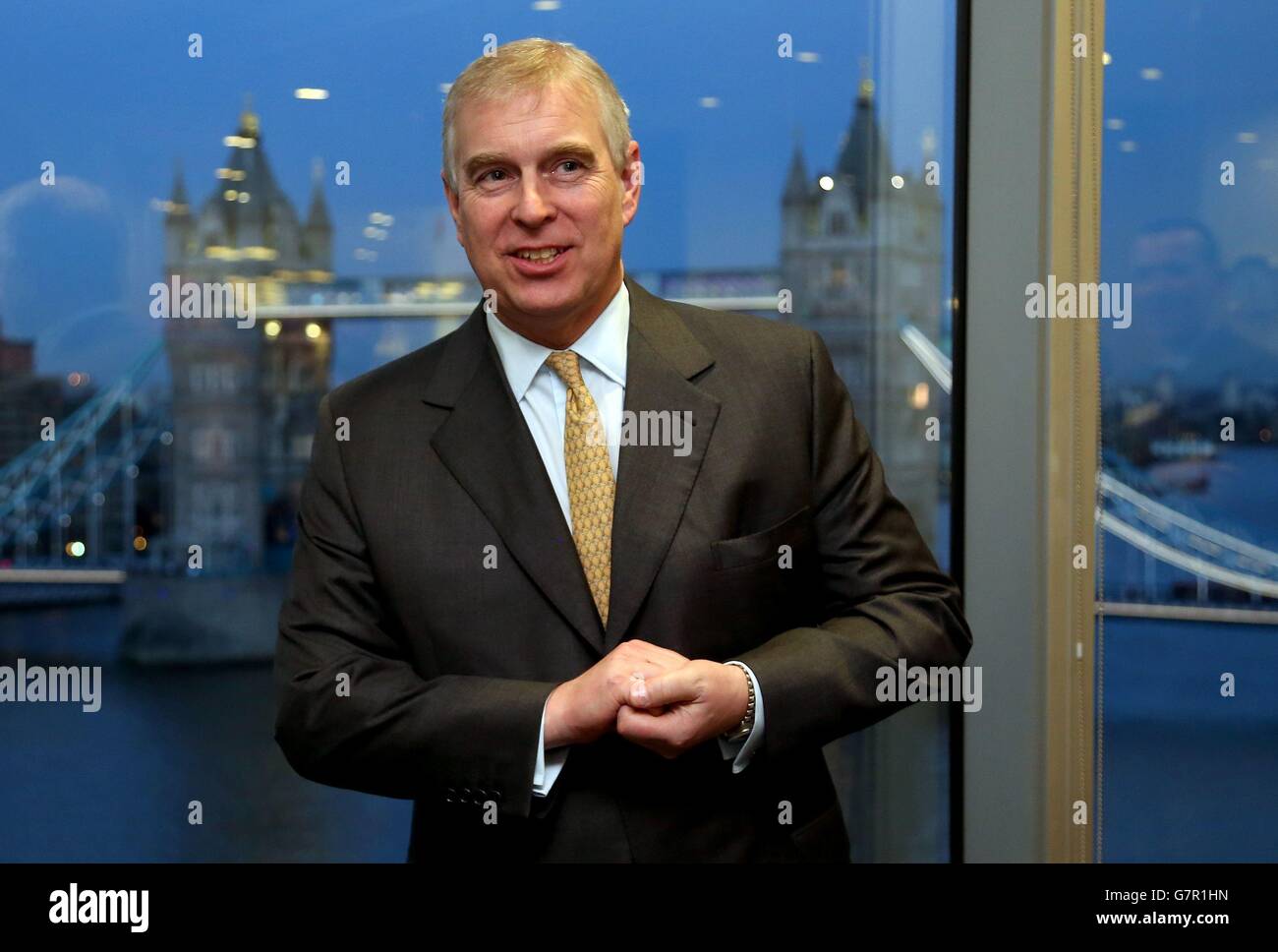 The Duke of York bei der Eröffnung des neuen Traveltech Inkubators von London & Partners im Zentrum von London. Stockfoto