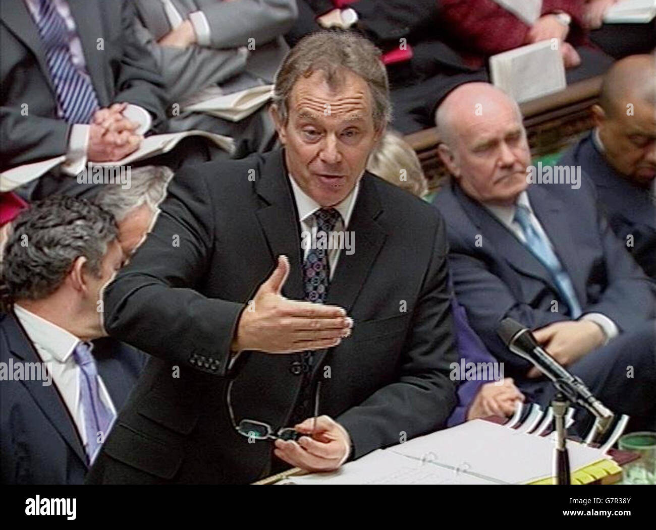 Fragen des Premierministers - Unterhaus. Der britische Premierminister Tony Blair. Stockfoto