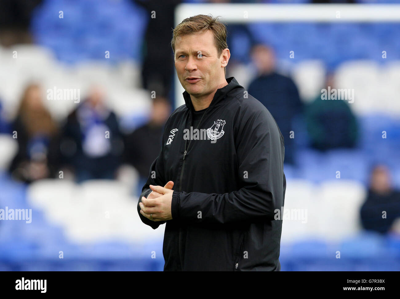 Fußball - Barclays Premier League - Everton / Newcastle United - Goodison Park. Everton erster Teamentwicklungscoach Duncan Ferguson Stockfoto