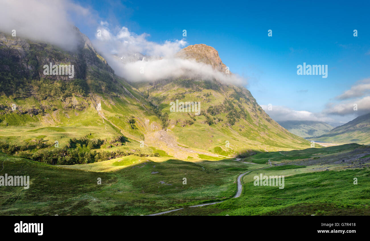 Schottisches Hochland des beliebten Tourismus Destination Glen Coe Stockfoto