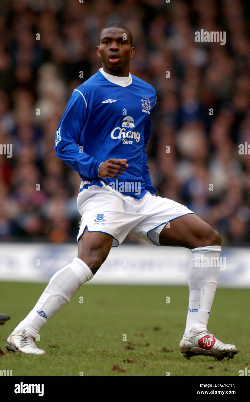 Fußball - FA Barclays Premiership - Everton gegen Chelsea - Goodison Park. Joseph Yobo, Everton Stockfoto