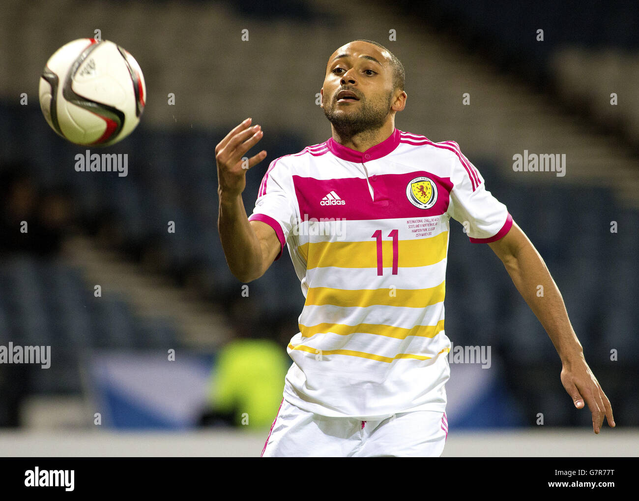 Schottlands Ikechi Anya während des International Friendly im Hampden Park, Glasgow. DRÜCKEN Sie VERBANDSFOTO. Bilddatum: Mittwoch, 25. März 2015. Siehe PA Geschichte FUSSBALL Schottland. Bildnachweis sollte lauten: Kirk O'Rourke/PA Wire. EINSCHRÄNKUNGEN: Nutzung unterliegt Einschränkungen. . Kommerzielle Nutzung nur mit vorheriger schriftlicher Zustimmung der Scottish FA. Weitere Informationen erhalten Sie unter +44 (0)1158 447447. Stockfoto