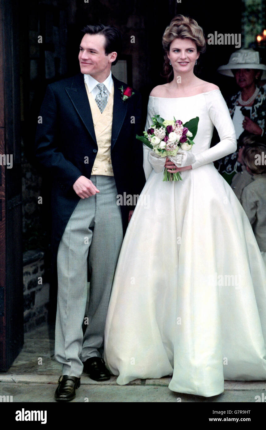 Sten Bertelsen und Susannah Constantine Hochzeit - Bottesford, in der Nähe von Grantham Stockfoto