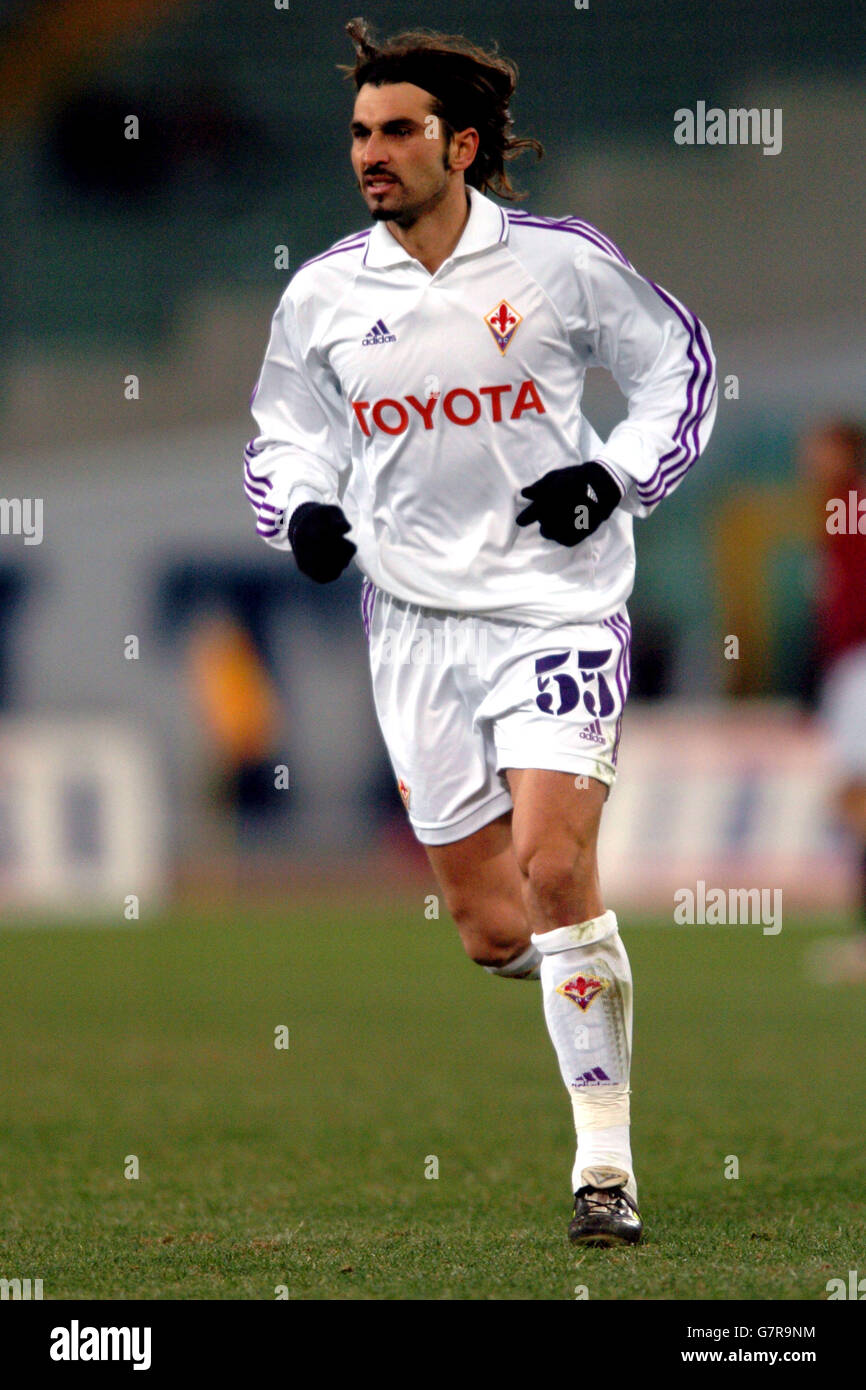 Fußball - Italienischer Pokal - Viertelfinale - Erstes Teilstück - Roma  gegen Fiorentina - Olympiastadion. Wiliam Viali, Fiorentina Stockfotografie  - Alamy