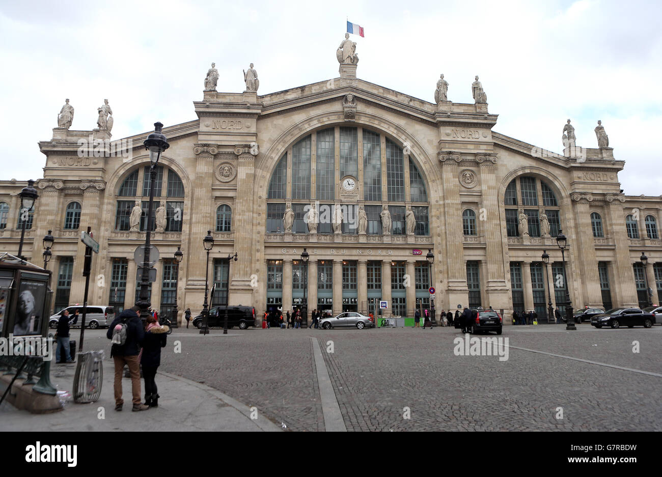 Eine allgemeine Ansicht des Gare du Nord in Paris, Frankreich. Stockfoto