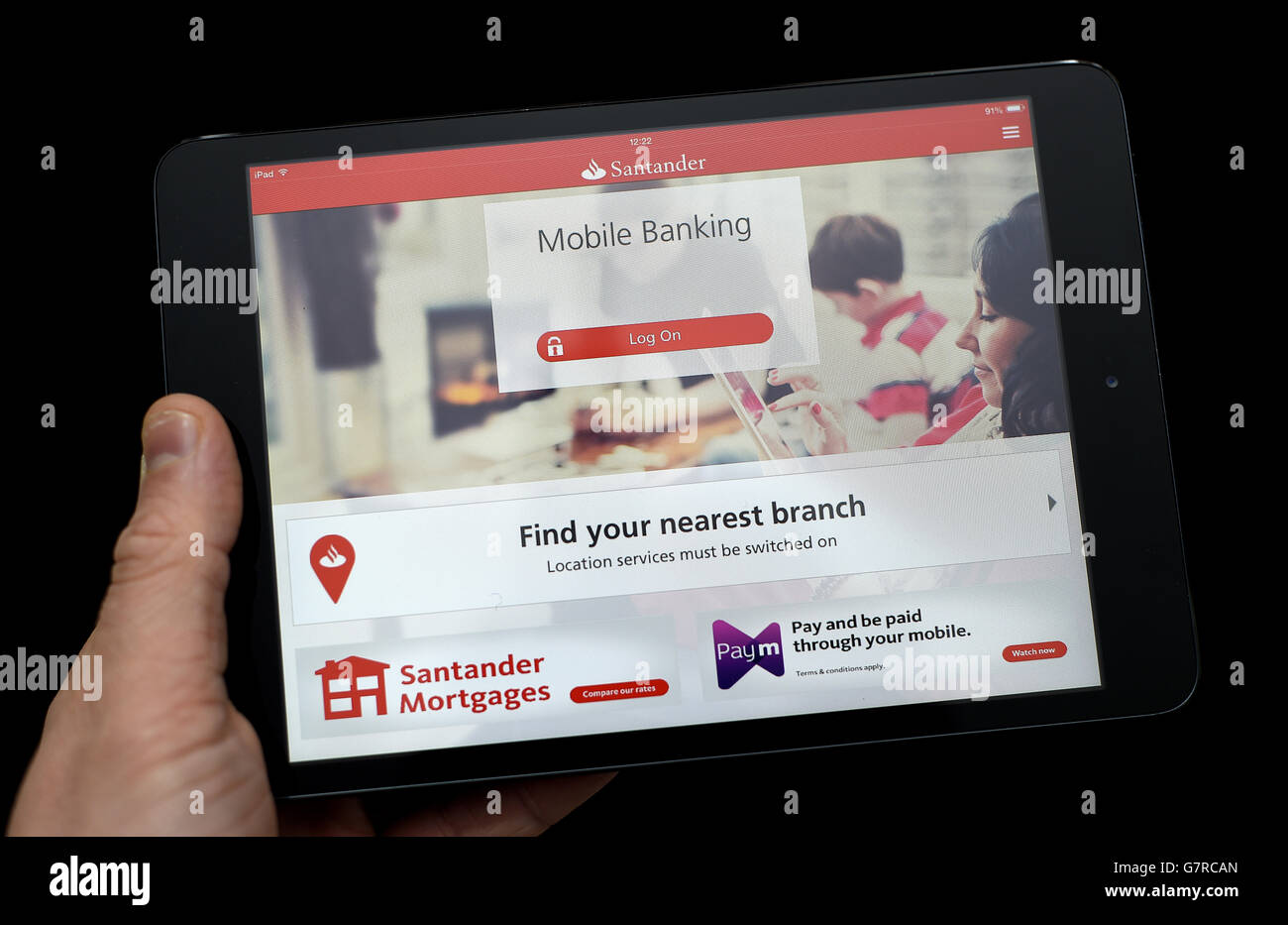 Banking-App-Lager Stockfoto