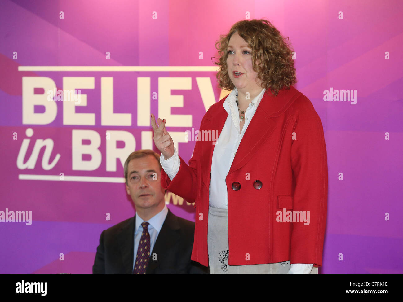 Janice Atkinson Vorwürfe Stockfoto