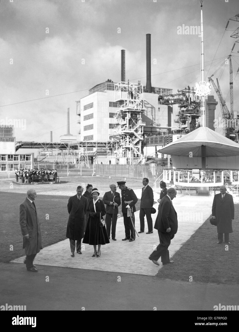 Industrie - weltweit erste vollständige Waage Atomkraftwerk - Calder Hall, Cumberland Stockfoto