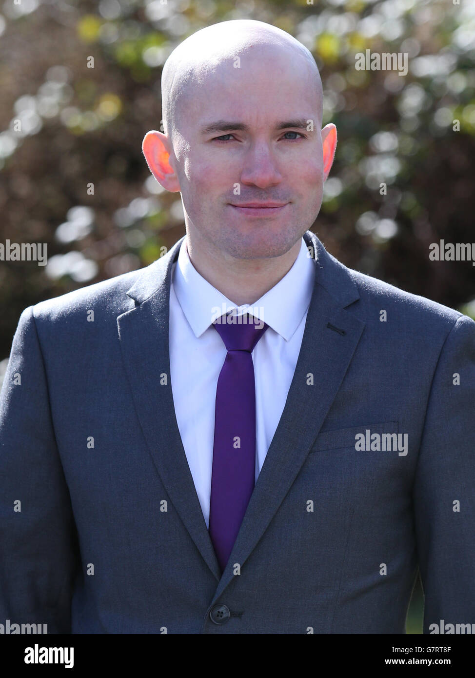 Chris Young, Kandidat des Parlaments der Liberaldemokraten für Glasgow Central bei der Frühjahrstagung der schottischen Liberaldemokraten im Aberdeen Exhibition and Conference Center. Stockfoto